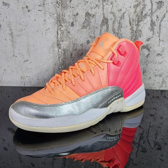 Nike Jordan 12 Retro Sunrise 2019 Basketball Shoes Size 6Y (Women’s 7.5) - Picture 2 of 7